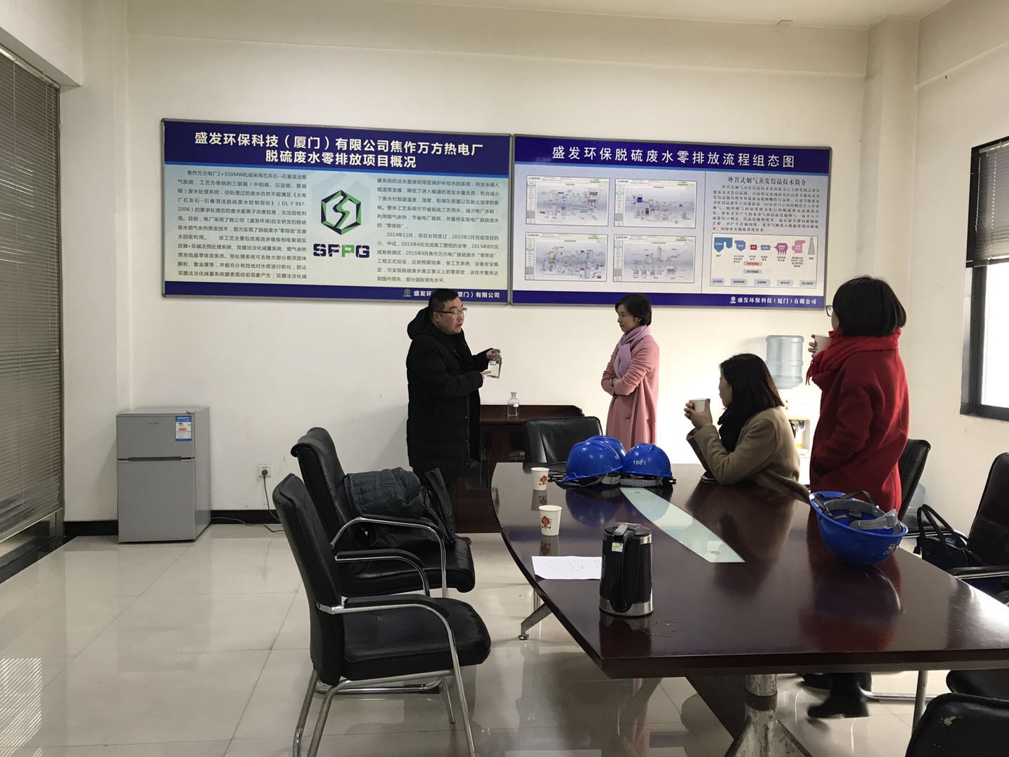 廣州中奧環(huán)保科技有限公司李總一行到焦作萬(wàn)方項(xiàng)目部考察參觀